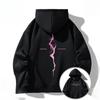 2025 Neue amerikanische trendige Marke Rissdruck Herren- und Damen-Herbst- und Winter-Hoodies Locker Große Größe Thermotops
