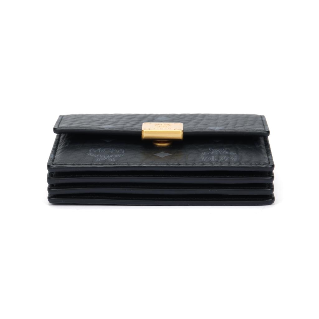 MCM Classic Monogram Canvas And Leather Mini Shoulder Bag Women Shoulder Bag Black MYLFATA03BK001