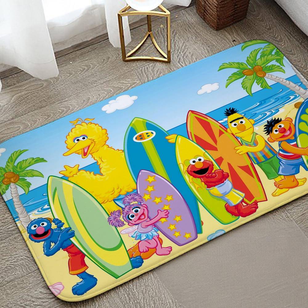 Cookies-ELMO-Sesame Street Carpet Bathroom Anti-slip Mat Home Decoration Mat Entrance Door Mat Scratch-resistant Door Mat