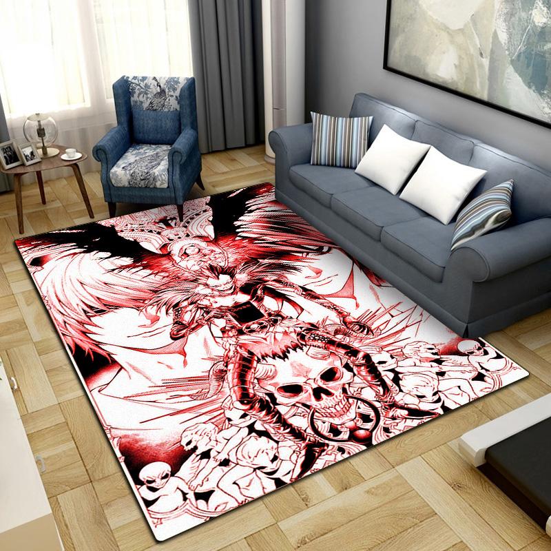 Death Note Anime Washable Non-Slip Rug Carpet Larget Floor Mat Bedroom Home Decor LXRa23