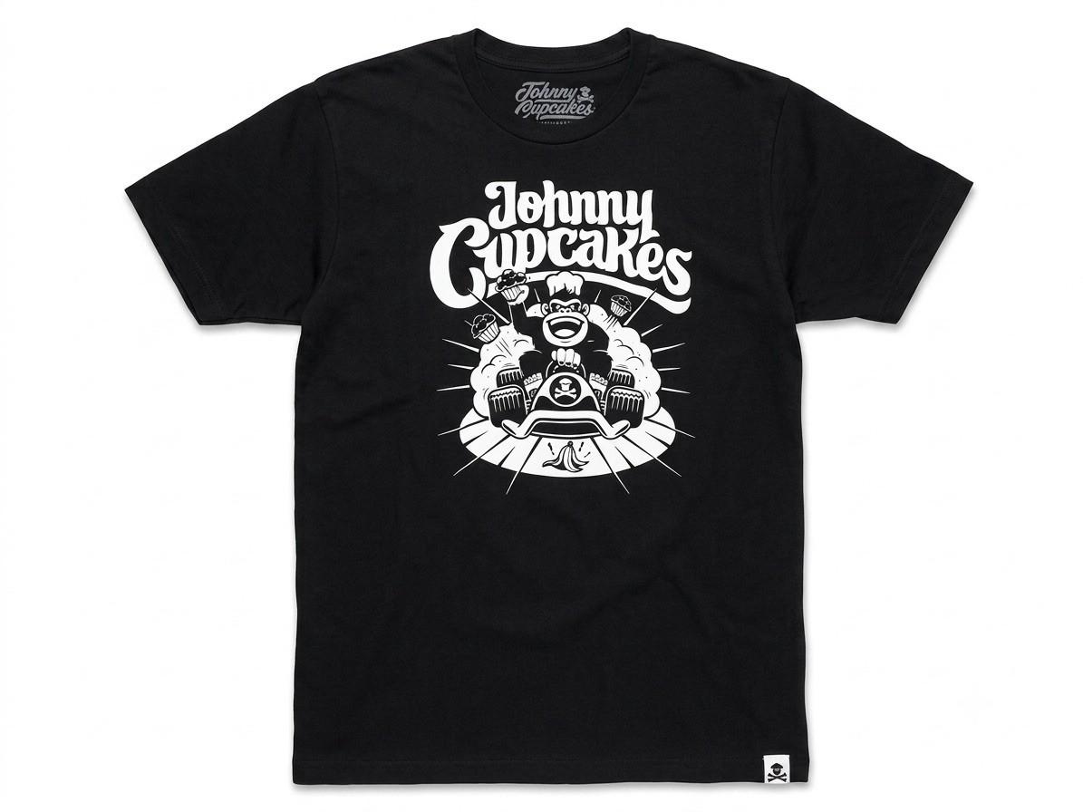 Johnny Cupcakes Donkey Kong Kart T Shirt Large L Black Graphic Tee Video Game Unisex T-Shirt S