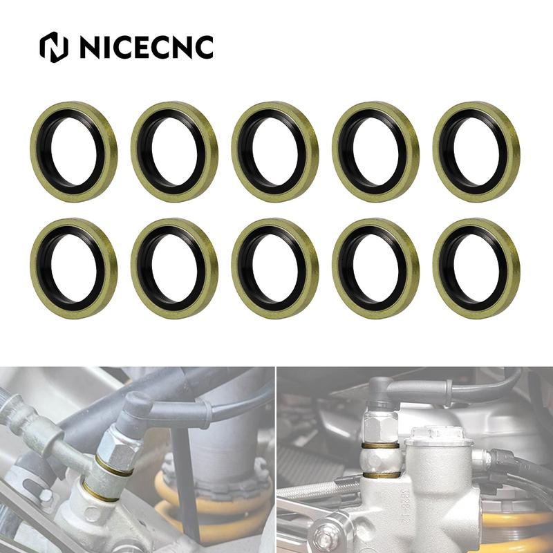 Universal M10 Rubber Seal Ring Motorcycle 10mm Banjo Bolt Washers Gasket Hydraulic Clutch Brake Pump Brake Hose Caliper Gaskets 10pcs
