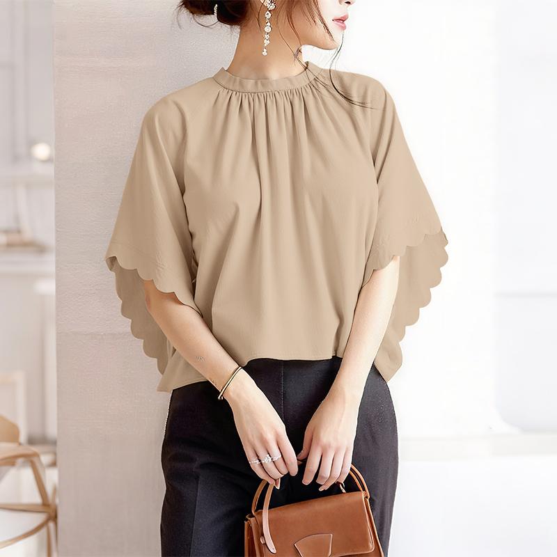 

ZANZEA Women Casual Round Neck Loose Dolman Sleeve Solid Blouse S