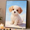 DIY Gerahmtes Perlenmalerei-Set Niedliches Hundewelpen-Muster 3D Funkelnde Perlenleinwand Kreative Heimwanddekoration Kunstprojekt Handgefertigte Geschenkidee