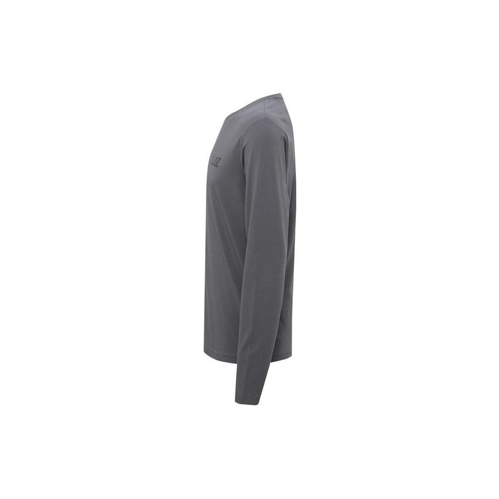 Emporio Armani EA7 Solid Color Crew Neck Long Sleeve T-Shirt Men tops Gray 8NPT55-PJM5Z-1977