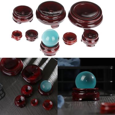 Desktop Ornament Fixed Seat Miniature Display Stand Wood Holder Crystal Ball Base Statue Pedestal