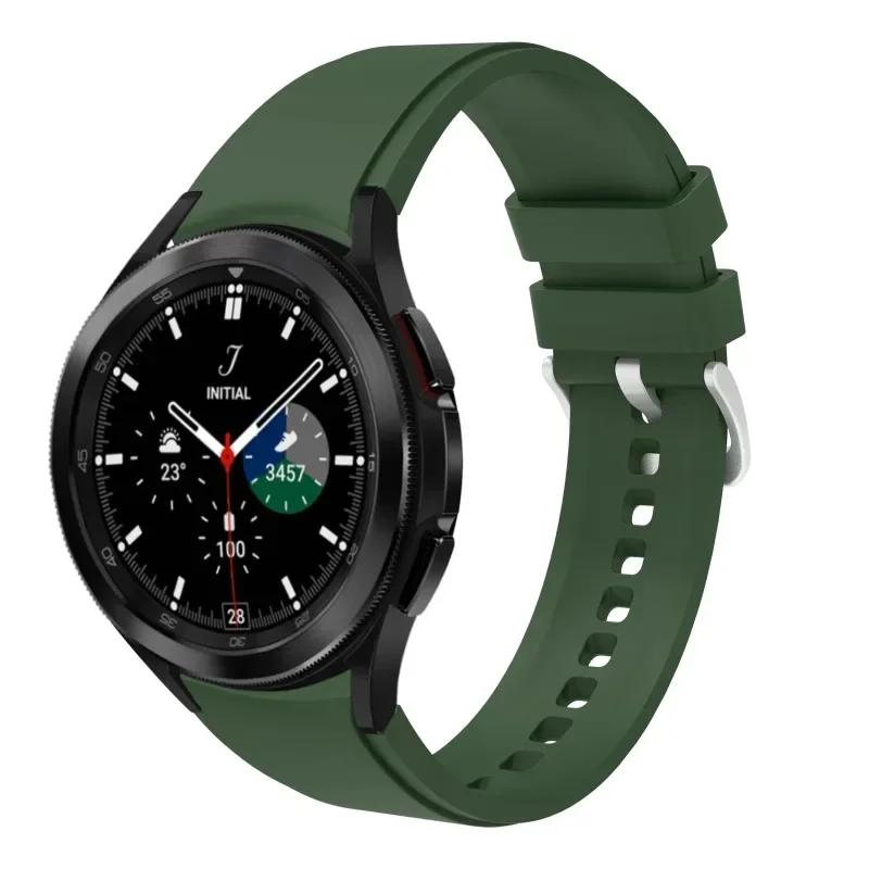 Classic Strap For Samsung Galaxy Watch 4 Classic 46mm 42mm 6 43mm 47mm 5 Pro 45mm Silicone Bracelet Correa Galaxy Watch 4 44mm 40mm Band