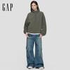 Gap Women's 2025 Fall Wheat Logo Embroidered Loose Fleece Sweatshirt