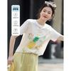 Demana Damen Cool-Touch Sorona Seidenmischung Verspielter Print T-Shirt