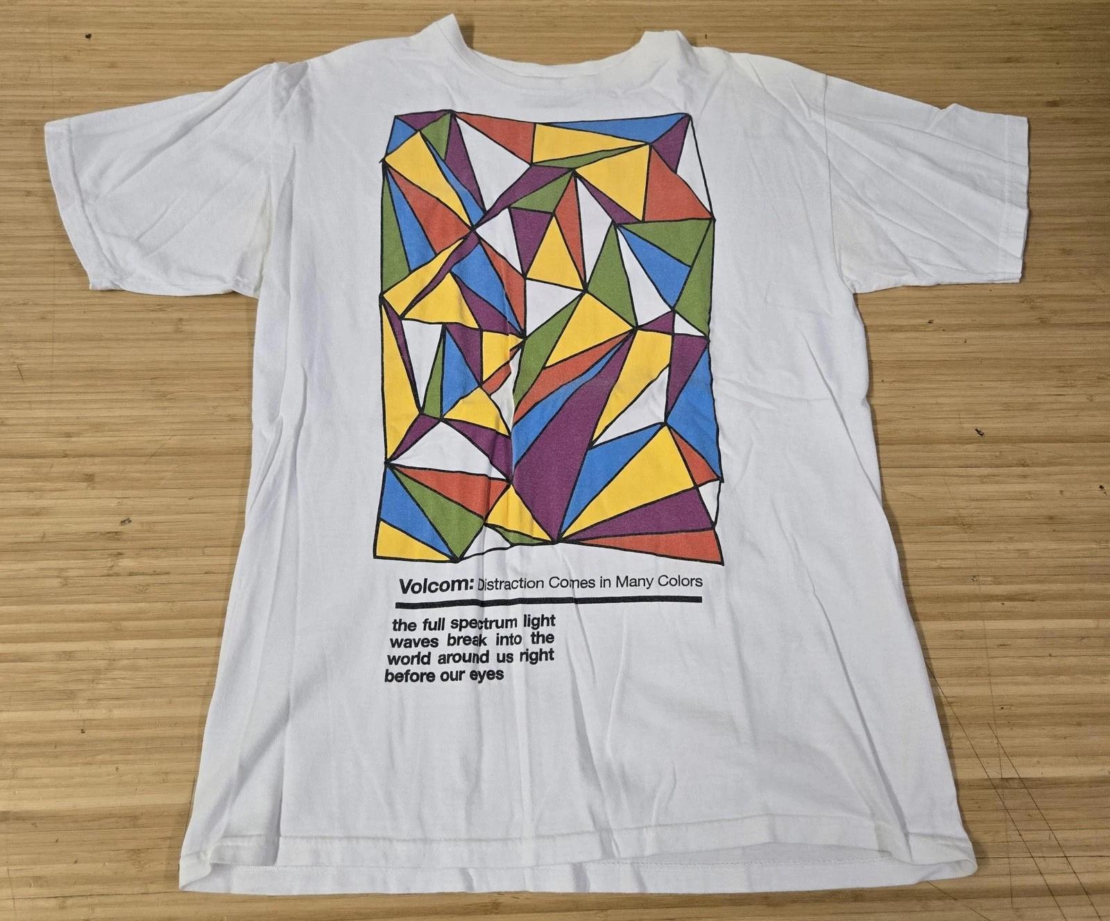 Volcom Shirt Mens Medium White Distraction Comes in Many Colors Graphic Tee 4XL