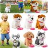 Electronic Pet Repeats What You Say Realistic Licking Tongue Interactive Musical Puppy Robot Stuffed Animal Dog for Toddlers 3-5