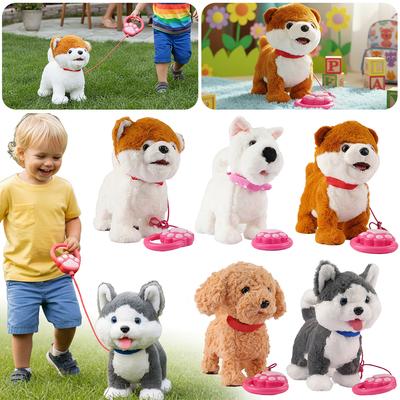 Electronic Pet Repeats What You Say Realistic Licking Tongue Interactive Musical Puppy Robot Stuffed Animal Dog for Toddlers 3-5