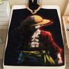 1pz Una Pezzo Monkey D Luffy Coperta in Flanella Fantasia Adatta a Tutte le Stagioni per Arredamento Casa Calore e Comfort Regali Regalo Festivo