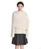 Keulleiseu Seri Loose Fit Cape Layered T-Shirt 2-Piece Set_Ivory