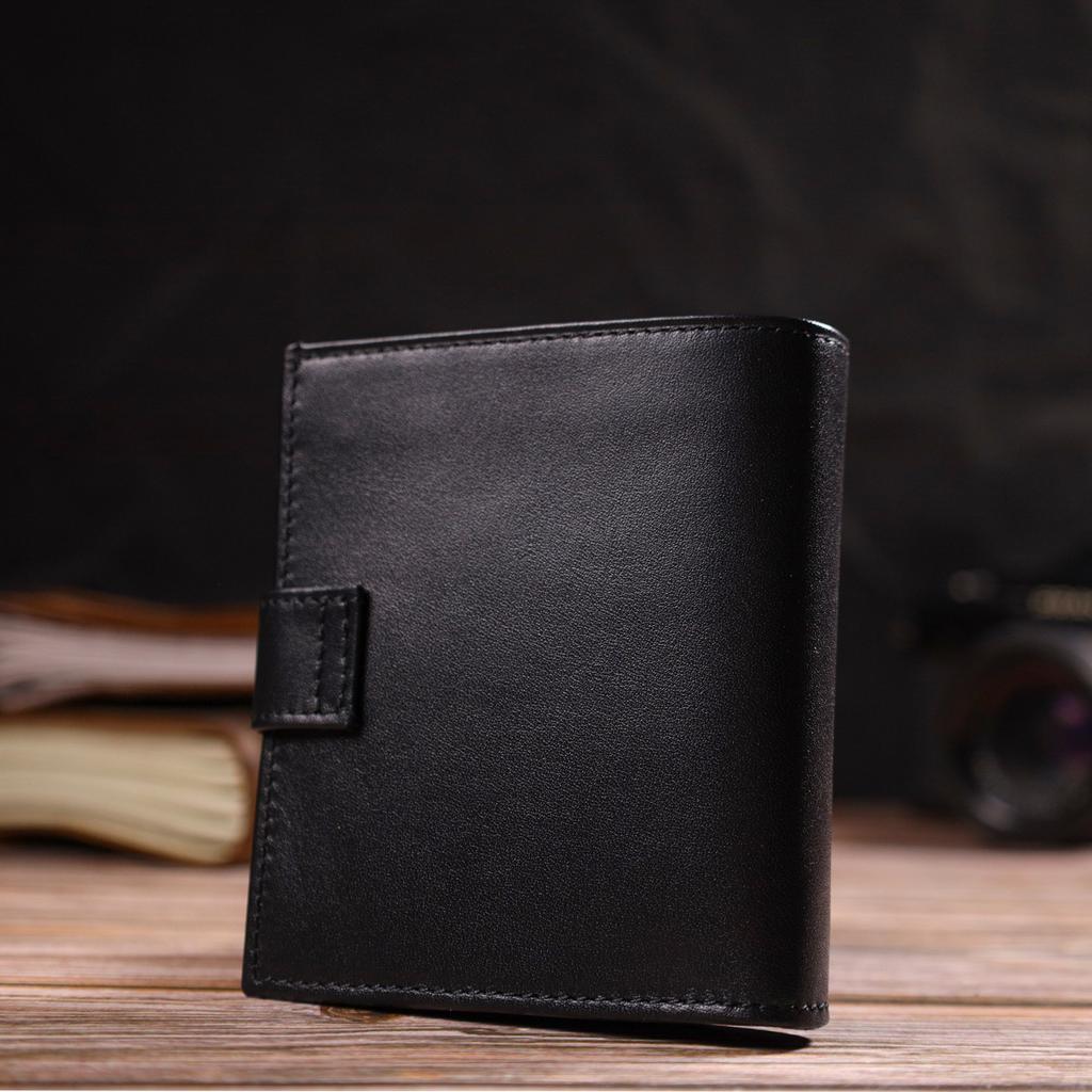 Fashionable Men's Wallet Made of Genuine Smooth Leather CANPELLINI 21727 Black