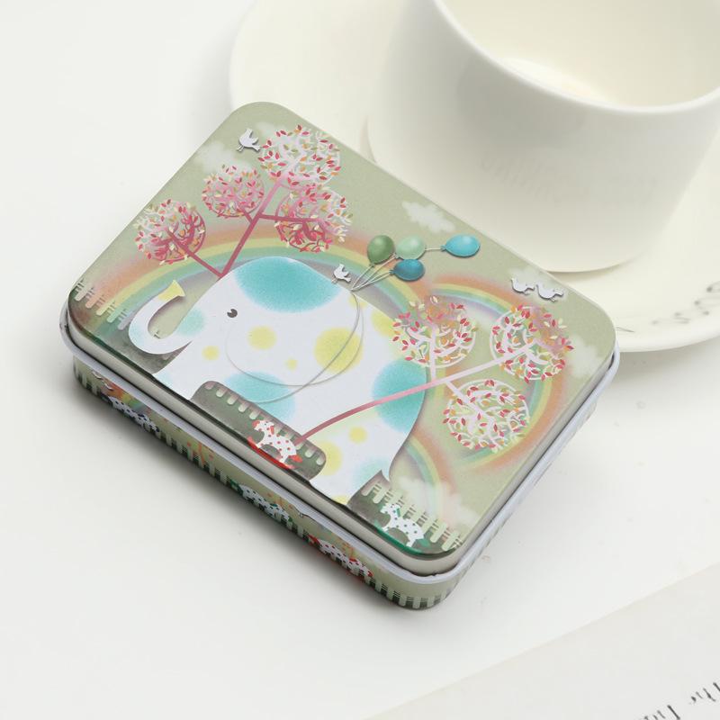 Creative Cartoon Mini Card and Hairpin Storage Tin Box
