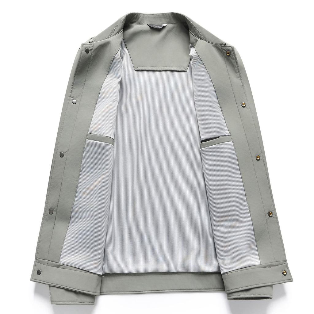 Jacket Men's Short Lapel Casual Jacket Spring and Autumn New Handsome and Versatile Thin Work Top