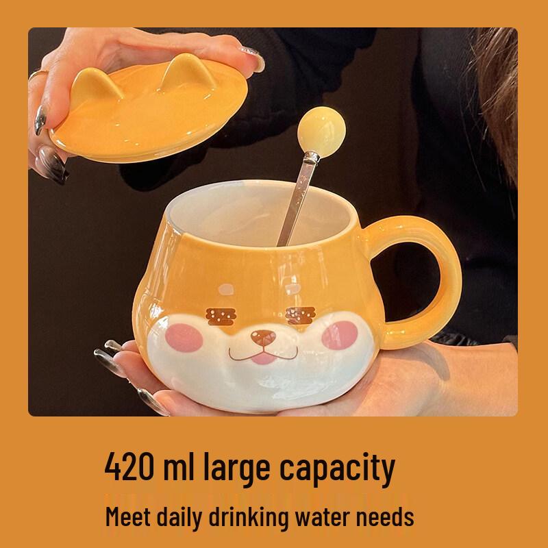 ZISIZ Creative Ceramic Mug with Lid