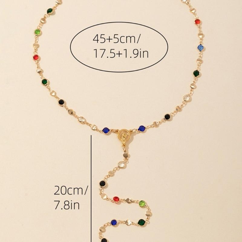 Trendy Black Glass Bead Necklace Infused with Colorful Details Decoration for Professional and Styles Enthusiasts