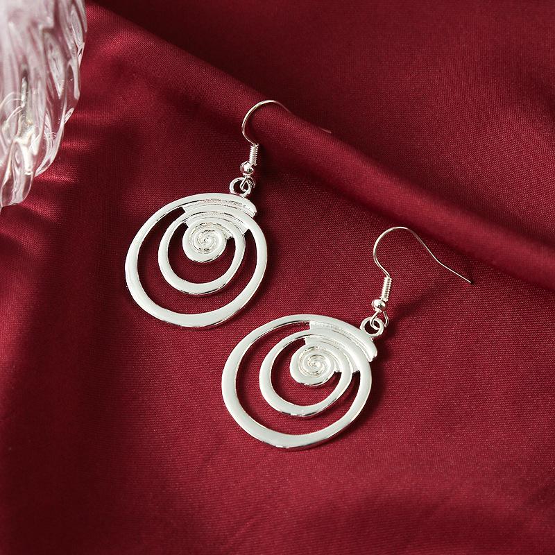 S new popular jewelry retro simple jewelry geometric vortex earrings