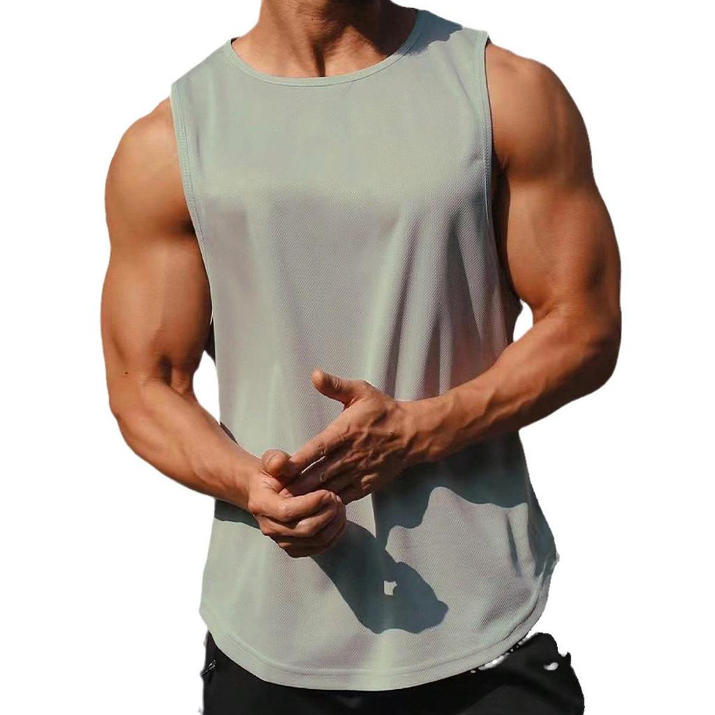 Men's Summer Loose Quick-Drying Sleeveless Vest for Outdoor Running and Sports