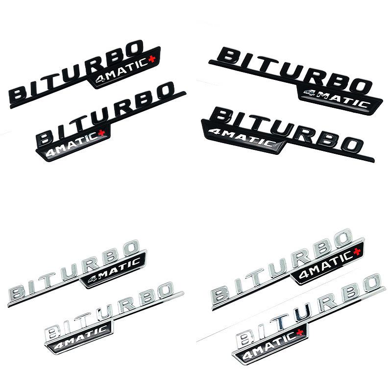 Mercedes BITURBO 4MATIC Fender Decal Emblem
