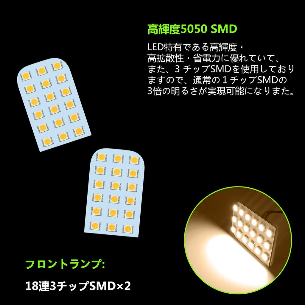 ZXREEK LED Interior Lamp, Light Bulb Color, 3,500 K, Custom Design, Burst Light, 177-Light 3-Chip 5050, 9-Piece Set