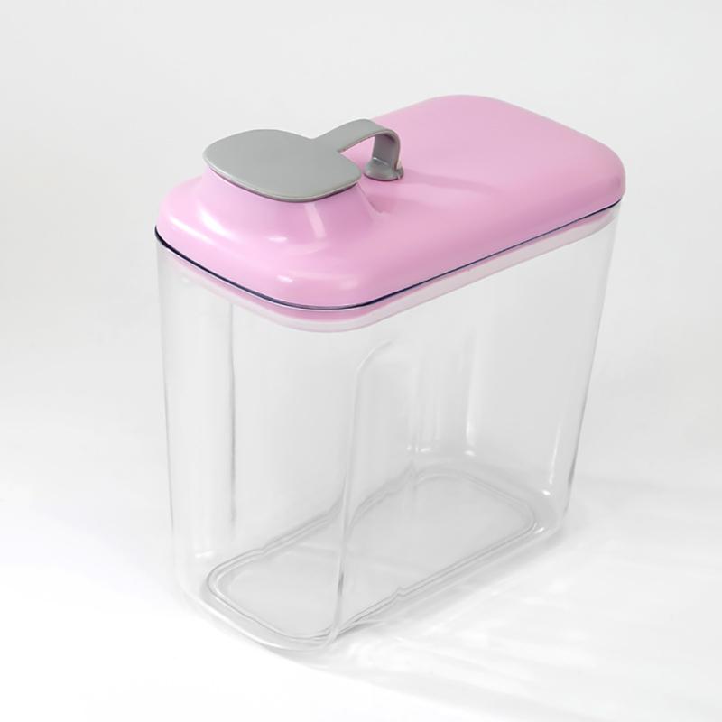 

Кішка Собака Запечатане відро для їжі Великий носик Контейнери для зберігання корму для домашніх тварин Диспенсер Коробка Товари для тварин 1.5L рожевий