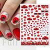 Nail Art Stickers Ins Spring Rose Flowers Valentine's Day Adhesive Nails 3D Decals