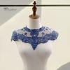 Lace Embroidered Fake Collar Hollow See-through Lace Flower Pattern False Collar Lace Embellished Clothing Accessory