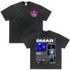 Vintage gewaschene T-Shirts Omar Courtz Por Si Manana No Estoy Album Print T-Shirts Herren Damen Mode T-Shirt Harajuku Freizeit-T-Shirts