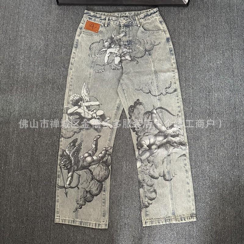 Mens Straight Fit Denim Jeans With