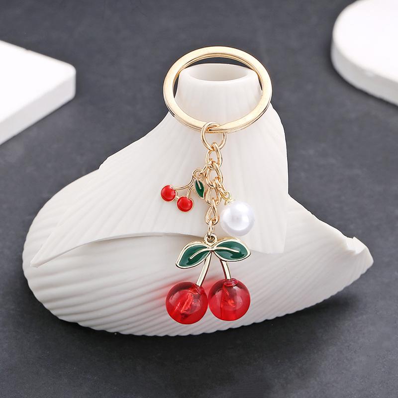 Exquisite Cherry Keychain Pendant  Fruit Keychain For Men Women Car Key Ring Backpack Decoration Accessories Gifts