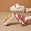 Thick-soled Heightening Slippers Women's 2025 Summer New Wear Super Soft Casual Muffin Shoes Lazy One-word Cool Slippers Women
