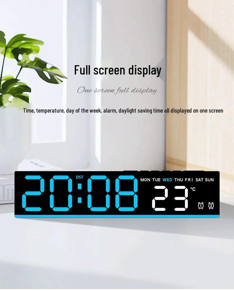 LED Multi-Functional Alarm Clock with Ambient Light and Simple Design, Model 5523