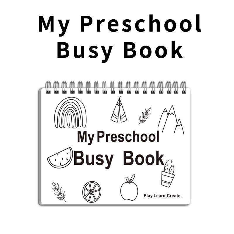 Children s Educational Busy Book with Reusable Stickers - Preschool Enlightenment Toy