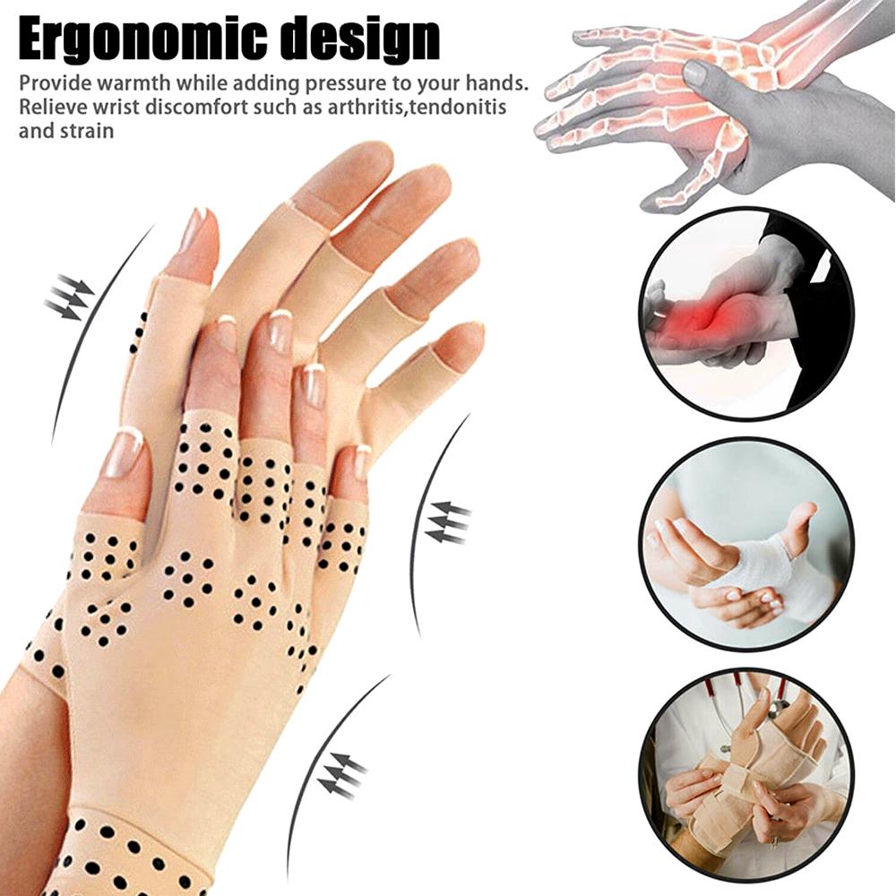 Arthritis Handschuhe Kompressionshandschuhe Magnetische Anti-Arthritis Therapeutische Therapie Fingerlose Handschuhe Handschmerzen Heilung Gelenke Linderung