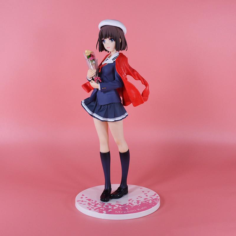24CM Megumi Kato Figure Saekano: How To Raise a Boring Girlfriend School Uniform Graduation Season  Bouquet Model Toy Doll
