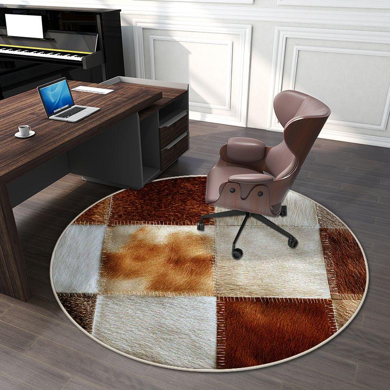 Modern Imitation Animal Skin Decoration Home Antiskid Carpet Living Room Large Size Soft Office Lounge Rug Washable Chair Mat