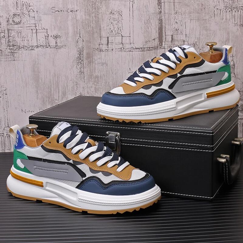 

Fashion New summer breathable thin mesh running men s thick sole sports casual shoes fashion daddy shoes Zapatos Hombre a17 38