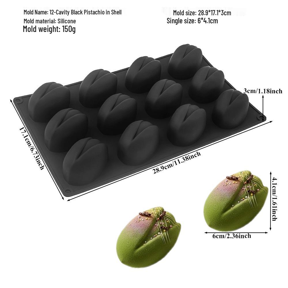 Moldes de Silicone 3D para Bolo de Mousse de Frutas: Pera, Maçã, Abacaxi, Pêssego, Durião, Framboesa.