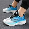 2025 New Spring and Autumn Children's Button Running Shoes Sneakers Middle and Older Children's Students Boys Breathable Mesh Non-slip Shoes