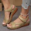 Buckle Ankle Strap Sandals for Women Summer Platform Wedge Sandals Comfortable Non-Slip Walking Sandals Beach Shoes Women's Open Toe Dressy Shoes