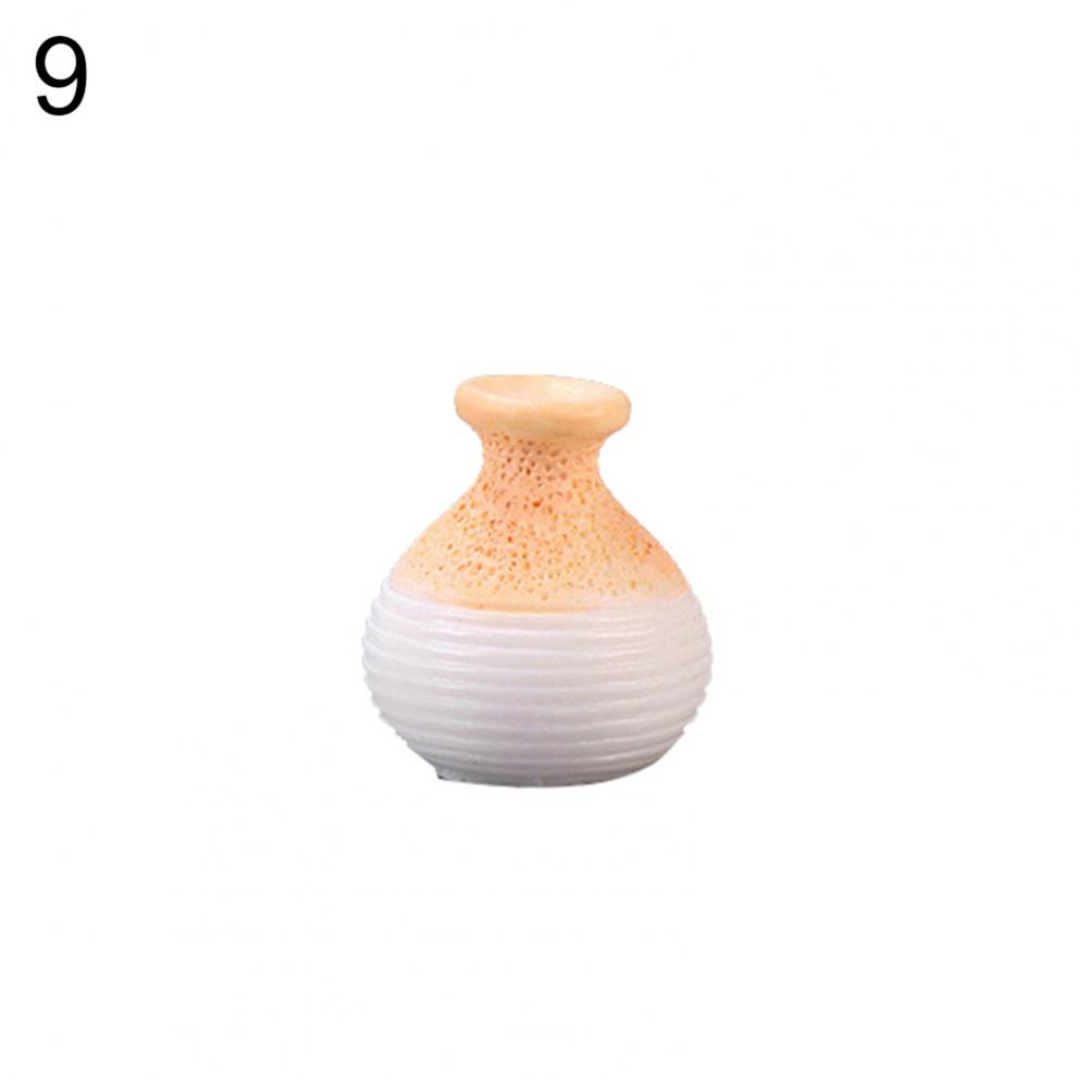 Fashionable Handmade Vase Model Resin Miniature Vase Lightweight Wear-resistant Plant Miniature Vase