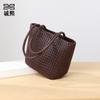 Logo Labeling Hand-woven Women's Bags, Retro Vegetable Baskets, Handbags, Casual Single Shoulder Underarm Women's Bags