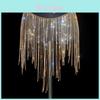 Body Chain Fashion Jewelry With Water Diamond Tassels For Elegant Performance And Gifts