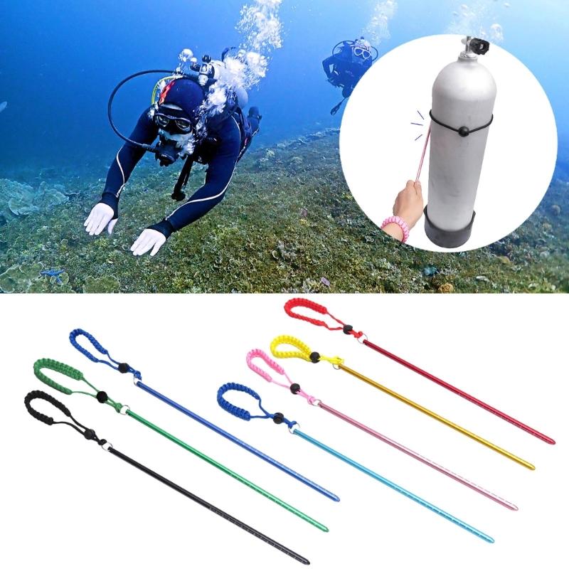 Aluminium Alloys Diving Stick Underwater Signaling Devices Diving Rod Noise Maker Lanyard Rod Tanks Knocker Enduring