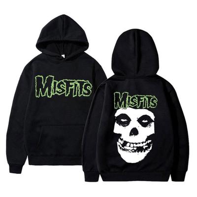 Horror Punk Misfits Totenkopf Grafikdruck Hoodie Herren Gothic Herren Womnen Herbst Mode Design Pullover Herren Fleece Hoodies