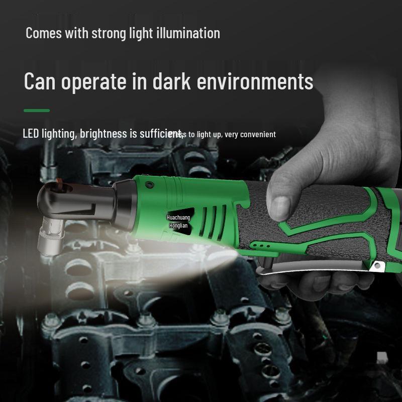 90° Rechargeable Lithium Battery Ratchet Wrench for Auto Repair