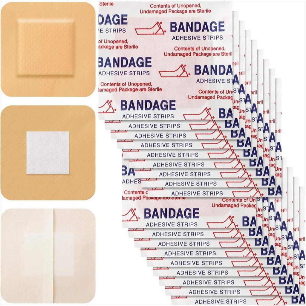 100 Pcs First Aid Waterproof Wound Plaster Medical Anti-Bacteria Band Aid for Home Travel First Aid Kit Emergency Kits